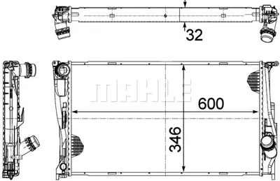 BEHR MAHLE CR 1086 000P 8mk376754-031 Radyatör Bmw E81 E87 E88 04 E82 07 E90 05 E91 05 E92 07 E93 07 116 118d 120d 320d 318d 7790297