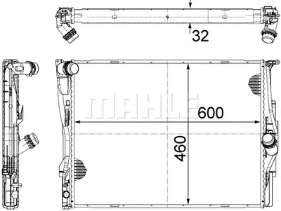 BEHR MAHLE CR 1087 000S Radiatorbmw 1(E81/87) / 3(E90/91) 7553111