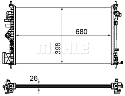 BEHR MAHLE CR 1100 000P Radiatoropel Insıgnıa 13241723 84154407