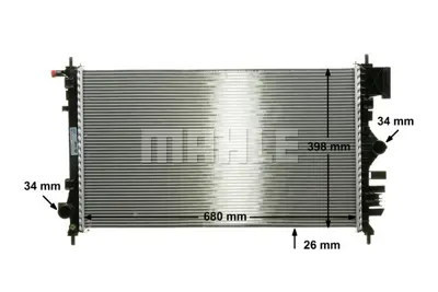 BEHR MAHLE CR 1100 000P Radiatoropel Insıgnıa 13241723 84154407