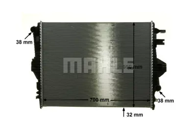 BEHR MAHLE CR 1183 000P Motor Su Radyatoru Touareg 3,0 V6 Tsı / Tdı 3,6 V6 Fsı 10> Cayenne 3,0 3,6 10> 7P0121253A 95810613210