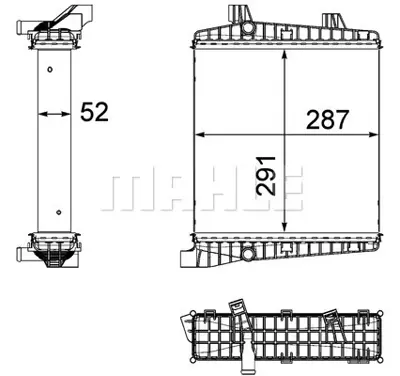 BEHR MAHLE CR 1186 000P Motor Su Radyatoru Ek Touareg 11>18 Cayenne 11>17 7P0121212 95810621200