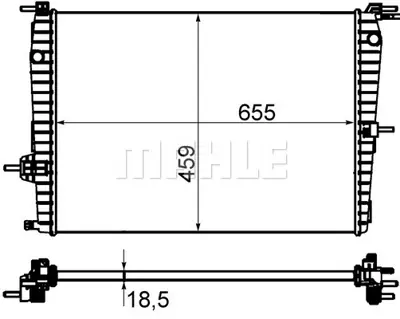 BEHR MAHLE CR 1197 000P Radiatorrenault Fluence 214100067R