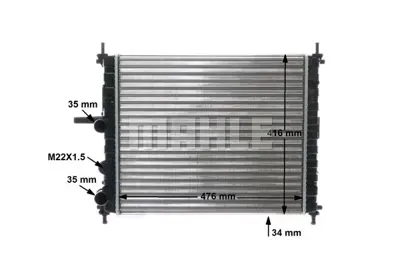 BEHR MAHLE CR 1442 000S Motor Radyatoru (475x395x22) Bravo Brava Marea 1,2ı / 1,4ı / 1,6ı 96> Manuel 71736182