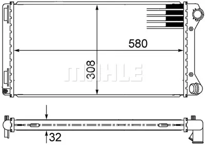 BEHR MAHLE CR 1444 000S 8mk376767-631 Radyatör Punto 1.8-1.9ds-1.9 Jtd 99 580x308x32 46778157