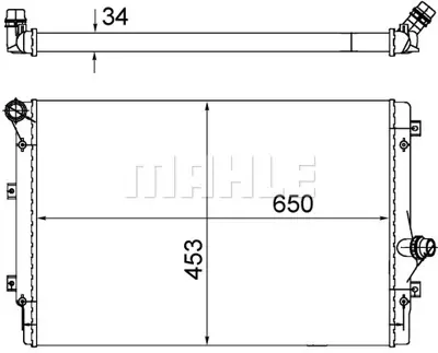 BEHR MAHLE CR 1539 002S Su Radyatörü 3C0121253Q