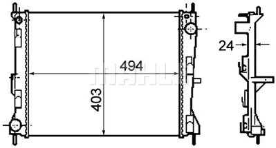 BEHR MAHLE CR 1691 000P 8mk376781-161 Radyatör Clıo Iıı-Modus-Mıcra Iıı 1.5 Dcı-1.2 16v-1.4-1.6 Ac Klimasız Mek 494x403x2 4 21410BC510 8200138738