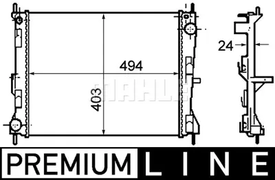 BEHR MAHLE CR 1691 000P 8mk376781-161 Radyatör Clıo Iıı-Modus-Mıcra Iıı 1.5 Dcı-1.2 16v-1.4-1.6 Ac Klimasız Mek 494x403x2 4 21410BC510 8200138738