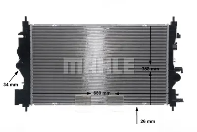 BEHR MAHLE CR 1697 000S Motor Su Radyatoru Brazıng M.T Astra J 10> B16dth 39074655