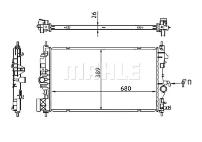BEHR MAHLE CR 1697 000S Motor Su Radyatoru Brazıng M.T Astra J 10> B16dth 39074655