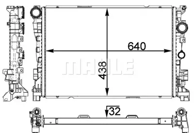 BEHR MAHLE CR 1772 000P Motor Su Radyatoru (Amg) C197 10> W204 08>14 C218 11>17 W212 11>16 R231 12> A1975000003