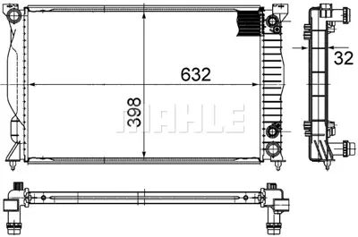 BEHR MAHLE CR 1898 000S Motor Su Radyatoru A4 00>04 8E0121251P