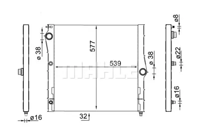 BEHR MAHLE CR 1904 000S Radiatorbmw X5 E70 F15 / X6 E71 7576305