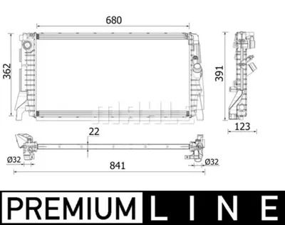 BEHR MAHLE CR 2279 000P Motor Su Radyatoru Premıum Lıne Bmw F40 F45 F46 F48 F39 Mını F60 17118645782 8645782
