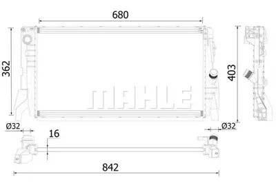 BEHR MAHLE CR 2315 000P Motor Su Radyatoru Mını F55 F56 14>17 Premıum Lıne 17117617594 7617594