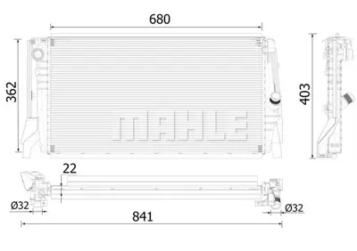 BEHR MAHLE CR 2316 000P Radiatorbmw Mını Cooper 7617595