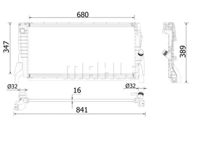 BEHR MAHLE CR 2317 000P Motor Su Radyatoru Mını B36 B38 F55 F56 17117617593 7617593
