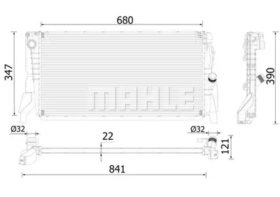 BEHR MAHLE CR 2318 000P Radiatorbmw Mını One / Cooper 17117644302 7644302