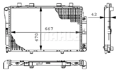 BEHR MAHLE CR 246 000P Radiatormb S-Cl. (W140) A1405002303