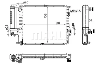 BEHR MAHLE CR 251 000S Radiatorbmw 5 (E39) 1742154