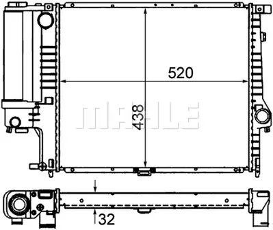 BEHR MAHLE CR 327 000P 8mk376713-081 Radyatör Bmw E39 96-03 E38 728 İ İl 95-01 1737763