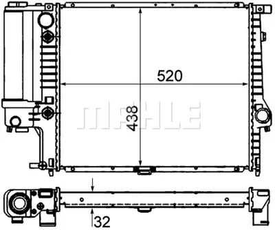 BEHR MAHLE CR 329 000P Radiatorbmw 5 (E34) 1723527