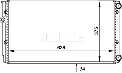 BEHR MAHLE CR 373 000S Su Radyatörü 1H0121253BA 1H0121253BM