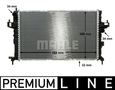 BEHR MAHLE CR 391 000P 8mk376714-381 Radyatör Corsa C-Combo 1.7dtı Ac Klimasız Mek 598x368x32 95513832
