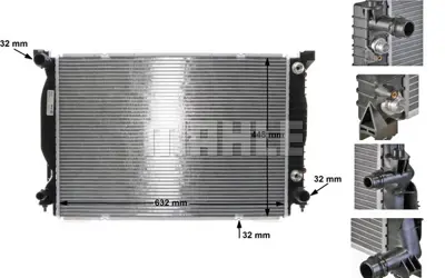 BEHR MAHLE CR 424 000S Motor Radyatoru A4 01>08 A6 02>05 8E0121251M 8E0121251S