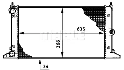 BEHR MAHLE CR 641 000S Radiatorvw Sharan/Ford Galaxy/Sea 7M3121253B YM218005DA