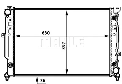 BEHR MAHLE CR 648 000S 8mk376720-601 Radyatör A4-A6-Passat 2.8 V6-2.5 Tdı-2.4-2.6 96-06 Ac Klimasız Otom 630x397x36 8D0121251BB 8D0121251L