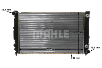BEHR MAHLE CR 648 000S 8mk376720-601 Radyatör A4-A6-Passat 2.8 V6-2.5 Tdı-2.4-2.6 96-06 Ac Klimasız Otom 630x397x36 8D0121251BB 8D0121251L