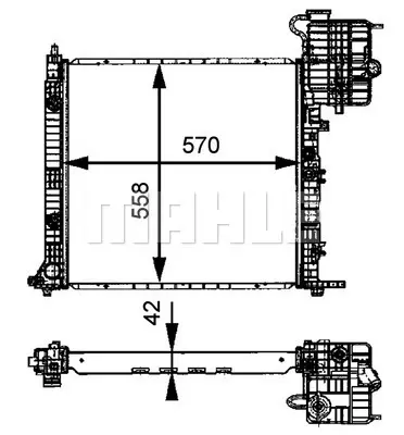 BEHR MAHLE CR 680 000P Su Radyatörü A6385012001