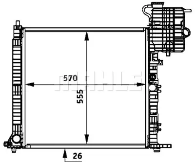 BEHR MAHLE CR 714 000P Radiatormb Vıto / V-Cl. Cdı A6385013301