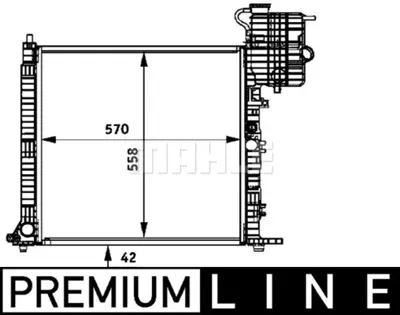 BEHR MAHLE CR 716 000P Motor Su Radyatoru (Klımalı / Otomatık Sanzıman) V-Class 638/2 97>03 Vıto 638 97>03 A6385013501