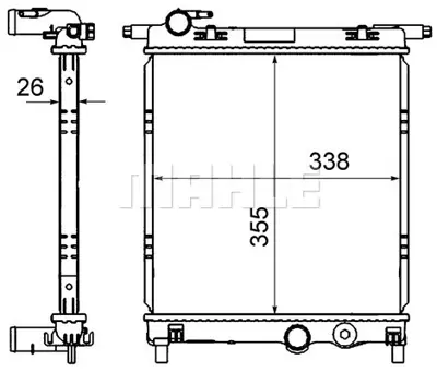 BEHR MAHLE CR 831 000S Su Radyatörü 1S0121253AP 1S0121253P