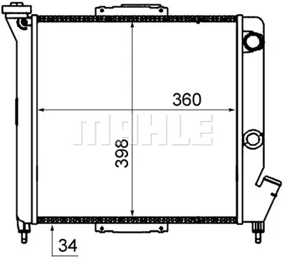 BEHR MAHLE CR 832 000S Radiatorrenault Rapıd / Super 5 7702159882