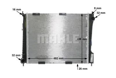 BEHR MAHLE CR 841 000S Motor Radyatoru Clıo Iıı / Clıo Grandtour / Modus / Grand Modus 8200468931