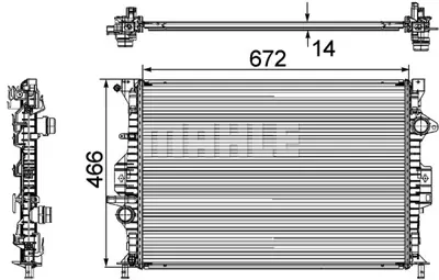 BEHR MAHLE CR 906 000P Motor Su Radyatoru Focus Iıı C Max Kuga 1,6 Eco / 2,0tdcı 11 /> Mondeo Iv 1,6tı / 1,8tdcı / 2,0tdcı  7G918005AD