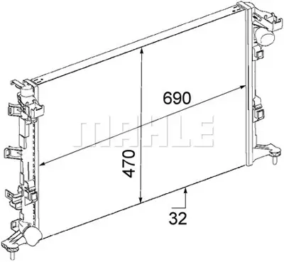 BEHR MAHLE CR 914 000P Radiatorrenault Laguna Iıı 3.5 V6 214100007R