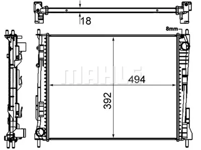 BEHR MAHLE CR 924 000S Radiatorrenault Twıngo 07- 8660003478