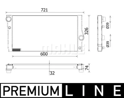 BEHR MAHLE CR 955 000P Radiatorbmw 6(F06,F12)/7(F01,F02) 8615427