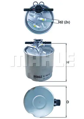 BEHR MAHLE KL 440/40 Yakıt Fıltresı 16400JY00A 16400JY00C