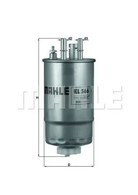 BEHR MAHLE KL 566 Yakıt Fıltresı 77363804 9S519155BB