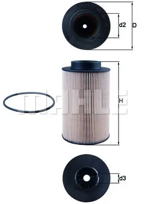 BEHR MAHLE KX 191/1D Yakıt Fıltresı Man Tgl 12.180 D0834 05> Tgx Tgs D2066 D2676 07> Tga 18.430 D2066 04> / Temsa Dıamond 