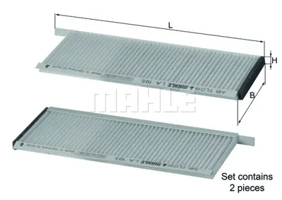 BEHR MAHLE LA 195/S Polen Fıltresı Cıftlı Accent Admıra Getz 1.5 Crdı 03 05 3 Sılındır S976171C001AT