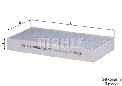 BEHR MAHLE LAK 122/S Polen Filtresi Cıvıc Vı 1.4-1.6-2.0 01-05 -Crv Iı 2.0-2.2 Cdtı-Frv 1.7-2.0-2.2 Cdtı 02 80292S7A508