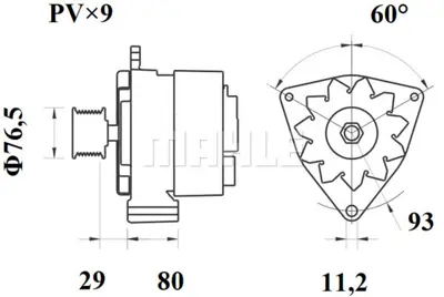 BEHR MAHLE MG 803 Alternator 24v 100a Conecto Cıtaro Intouro Integro Tourıno Cıto Travego Atego2 Axor2 Zetros Econıc U A010154920280