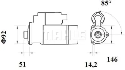 BEHR MAHLE MS 754 Mars Motoru 24v 7,5kw 12dıs Actros Mp2 Mp3 Actros Axor2 Actros Mp4 Arocs A0071514601 M9T88371