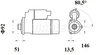 BEHR MAHLE MS 755 Mars Motoru 24v 5,5kw 11dıs Actros Mp2 Mp3 Actros Axor2 Actros Mp4 Arocs A0071510201 M009T61479 M9T20171